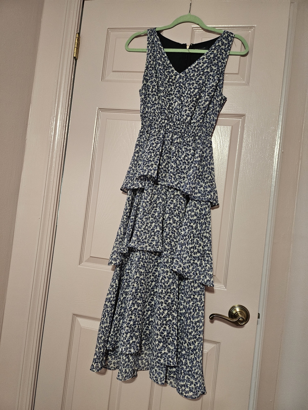 Tommy Hilfiger Blue and White Floral High-Low Dress